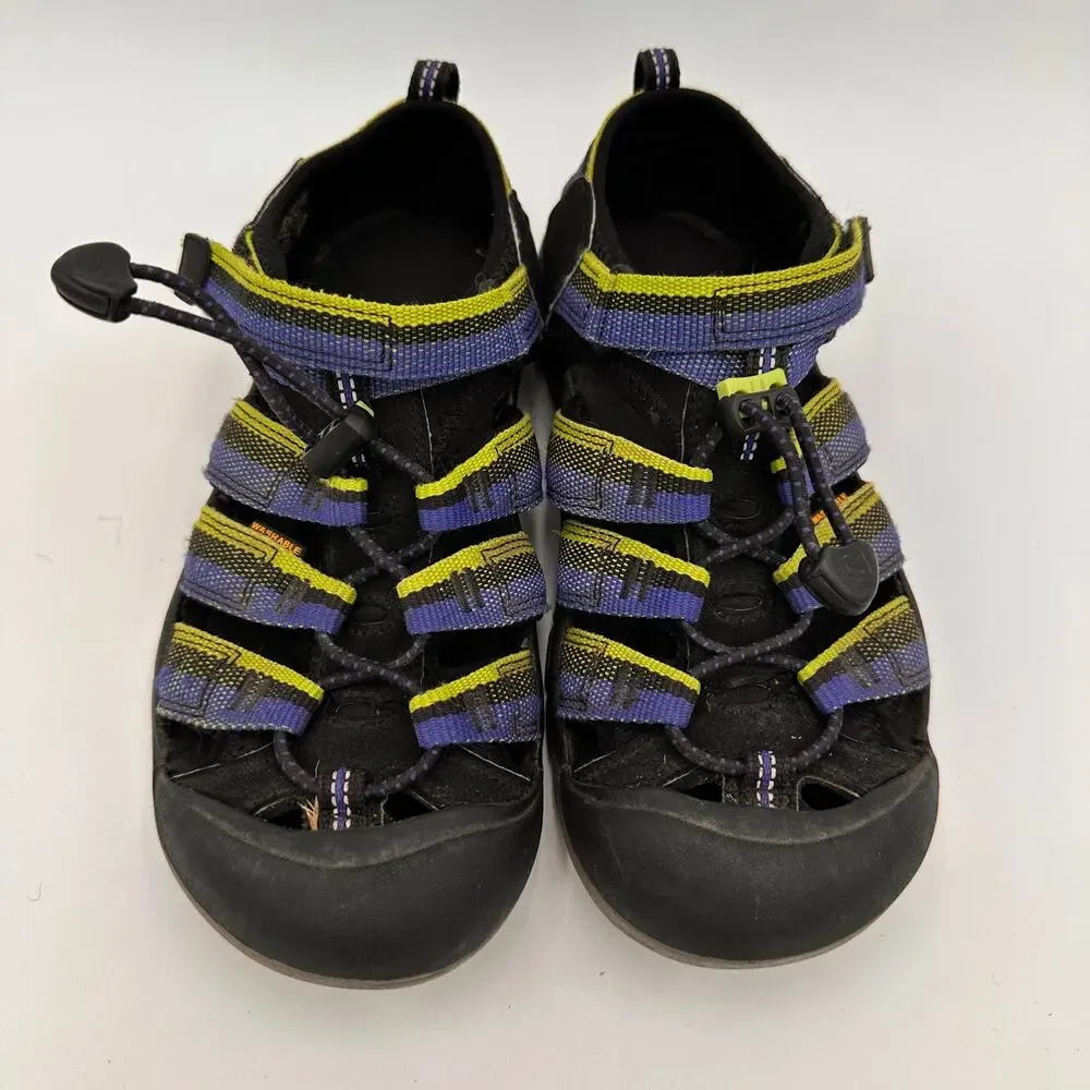 Keen Kids Newport H2 Blue Green & Black Hiking Sandals Size 4
